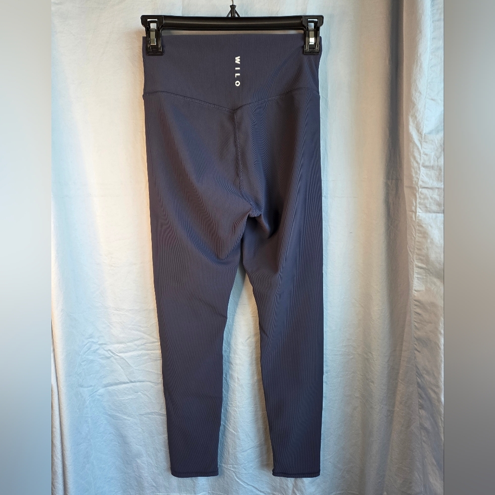 G255. Wilo The Label Base Ribbed 7/8 Legging in Blue-Gray - Size M - Picture 2 of 9